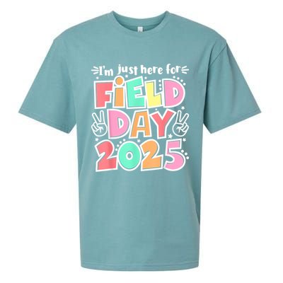 I'm Just Here For Field Day 2025 For  Field Day Orange Sueded Cloud Jersey T-Shirt