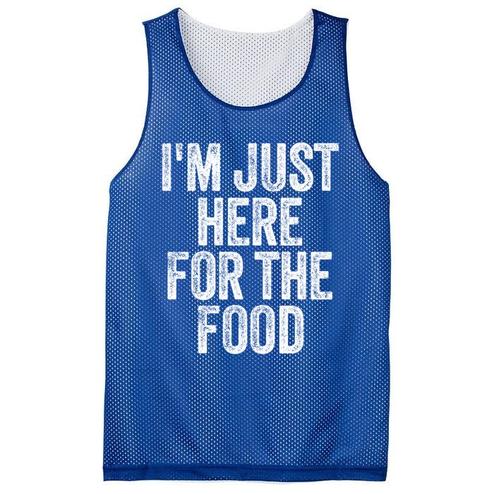 Im Just Here For The Food Funny Humor Foodie Joke Cute Gift Mesh Reversible Basketball Jersey Tank