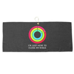 IM Just Here To Close My Ring Workout Exercise Gymmer Large Microfiber Waffle Golf Towel