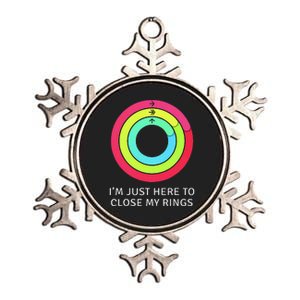 IM Just Here To Close My Ring Workout Exercise Gymmer Metallic Star Ornament