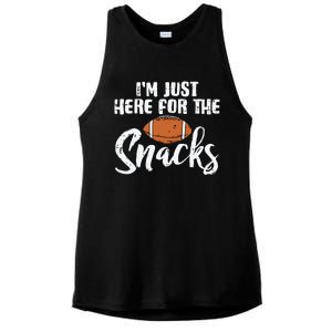 I'm Just Here For The Snacks Funny Fantasy Football League Ladies PosiCharge Tri-Blend Wicking Tank