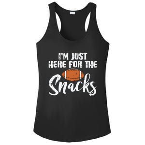 I'm Just Here For The Snacks Funny Fantasy Football League Ladies PosiCharge Competitor Racerback Tank