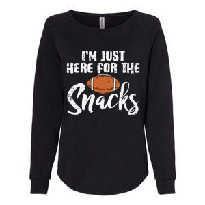 I'm Just Here For The Snacks Funny Fantasy Football League Womens California Wash Sweatshirt