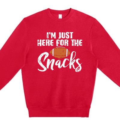 I'm Just Here For The Snacks Funny Fantasy Football League Premium Crewneck Sweatshirt