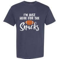 I'm Just Here For The Snacks Funny Fantasy Football League Garment-Dyed Heavyweight T-Shirt