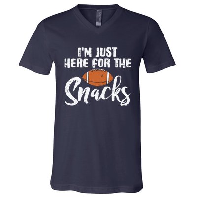 I'm Just Here For The Snacks Funny Fantasy Football League V-Neck T-Shirt