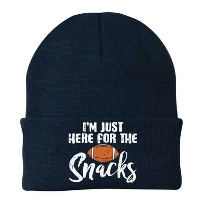 I'm Just Here For The Snacks Funny Fantasy Football League Knit Cap Winter Beanie