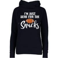 I'm Just Here For The Snacks Funny Fantasy Football League Womens Funnel Neck Pullover Hood