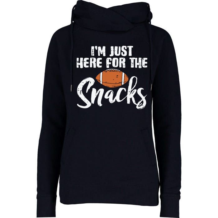 I'm Just Here For The Snacks Funny Fantasy Football League Womens Funnel Neck Pullover Hood