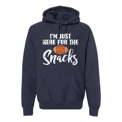 I'm Just Here For The Snacks Funny Fantasy Football League Premium Hoodie