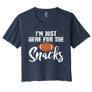 I'm Just Here For The Snacks Funny Fantasy Football League Women's Crop Top Tee