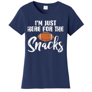 I'm Just Here For The Snacks Funny Fantasy Football League Women's T-Shirt