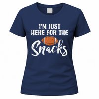 I'm Just Here For The Snacks Funny Fantasy Football League Women's T-Shirt