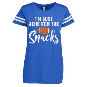 I'm Just Here For The Snacks Funny Fantasy Football League Enza Ladies Jersey Football T-Shirt