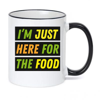 Im Just Here For The Food Meaningful Gift Cute Gift 11oz Black Color Changing Mug