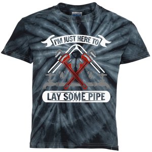 I'm just here to lay some Pipe Tradesman plumbing Kids Tie-Dye T-Shirt