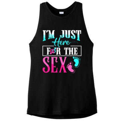 Im Just Here For The Sex Ladies PosiCharge Tri-Blend Wicking Tank