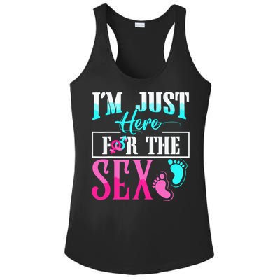 Im Just Here For The Sex Ladies PosiCharge Competitor Racerback Tank