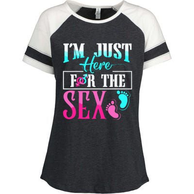 Im Just Here For The Sex Enza Ladies Jersey Colorblock Tee