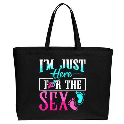 Im Just Here For The Sex Cotton Canvas Jumbo Tote