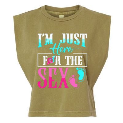 Im Just Here For The Sex Garment-Dyed Women's Muscle Tee