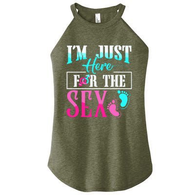 Im Just Here For The Sex Women's Perfect Tri Rocker Tank