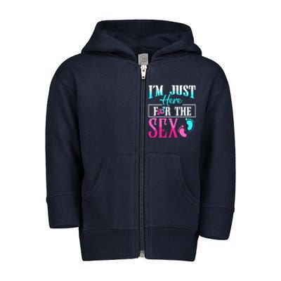 Im Just Here For The Sex Toddler Zip Fleece Hoodie