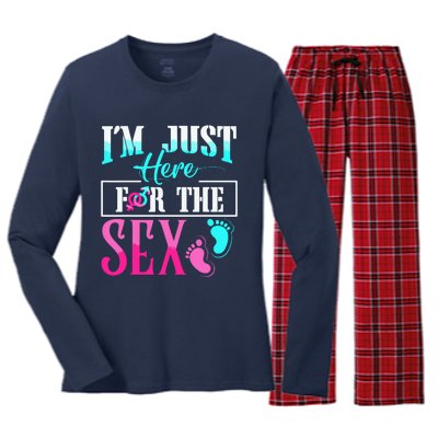 Im Just Here For The Sex Women's Long Sleeve Flannel Pajama Set 