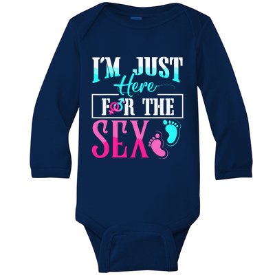 Im Just Here For The Sex Baby Long Sleeve Bodysuit