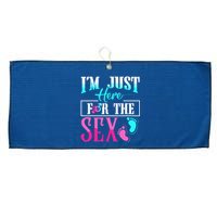 Im Just Here For The Sex Large Microfiber Waffle Golf Towel