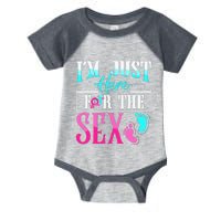 Im Just Here For The Sex Infant Baby Jersey Bodysuit