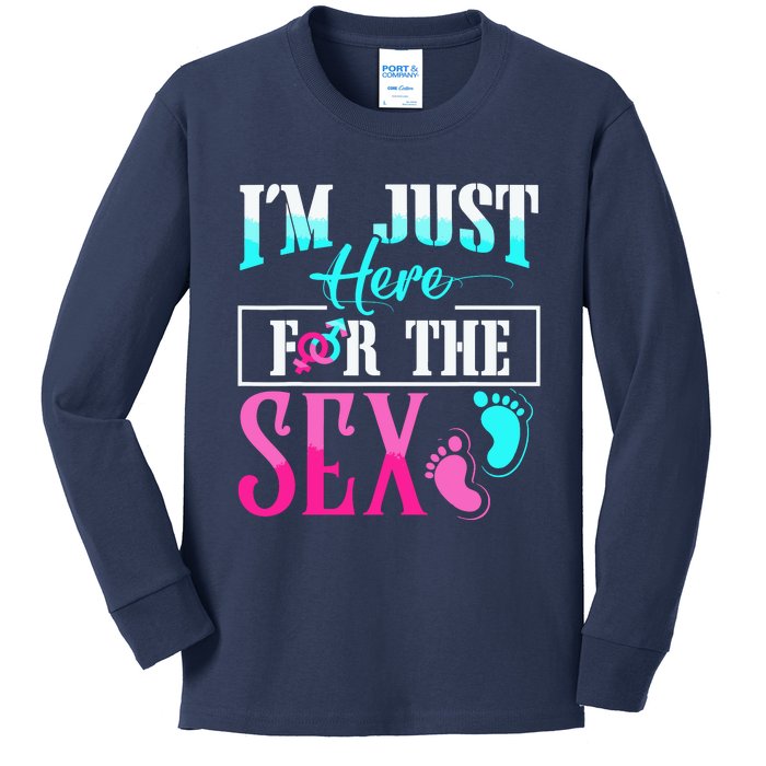 Im Just Here For The Sex Kids Long Sleeve Shirt