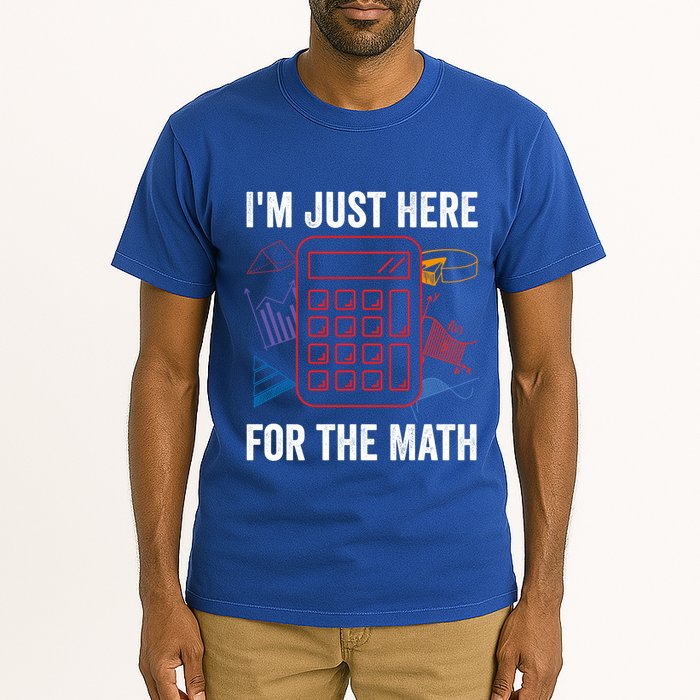 IM Just Here For The Math Funny Pi Day Nerd Math Geek Gift Tall T-Shirt