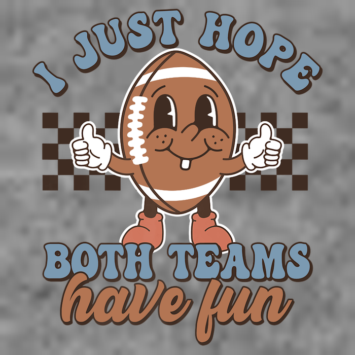 I Just Hope Both Teams Have Fun Funny Football Cute Retro 7-Panel Snapback Hat