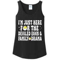 IM Just Here For The Deviled Eggs And Family Drama Funny Thanksgiving Ladies Essential Tank