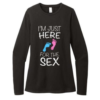 Im Just Here For The Sex Gender Reveal Womens CVC Long Sleeve Shirt