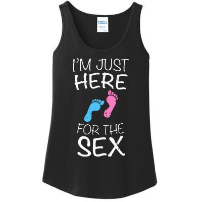 Im Just Here For The Sex Gender Reveal Ladies Essential Tank