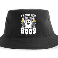 IM Just Here For The Boos Funny Halloween Sustainable Bucket Hat