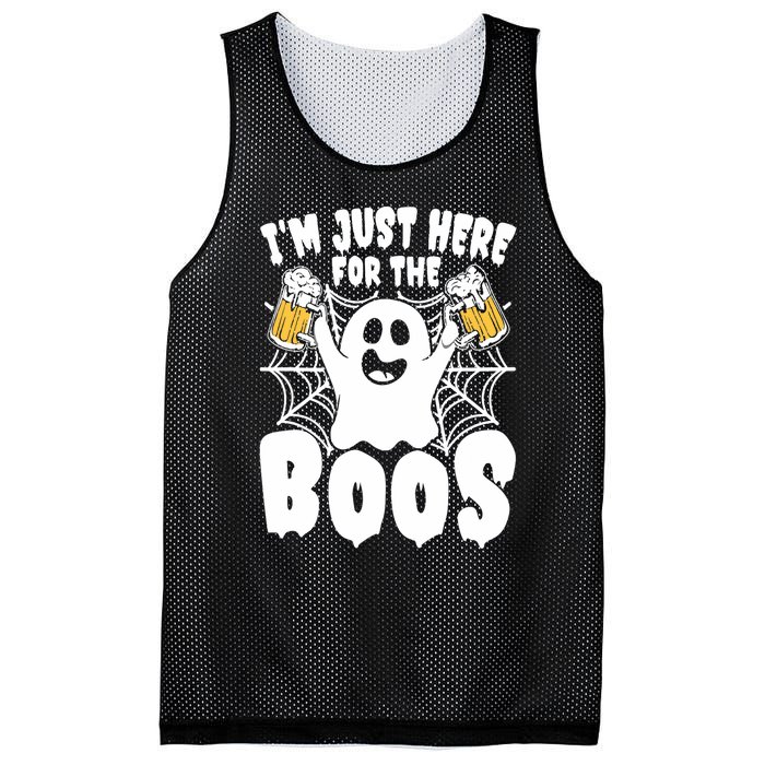 IM Just Here For The Boos Funny Halloween Mesh Reversible Basketball Jersey Tank