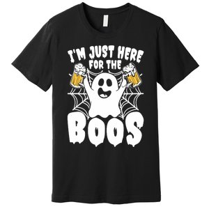 IM Just Here For The Boos Funny Halloween Premium T-Shirt