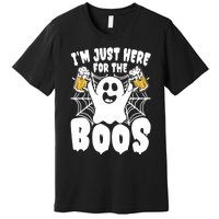 IM Just Here For The Boos Funny Halloween Premium T-Shirt