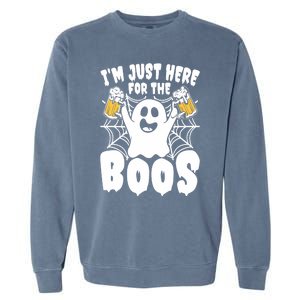 IM Just Here For The Boos Funny Halloween Garment-Dyed Sweatshirt