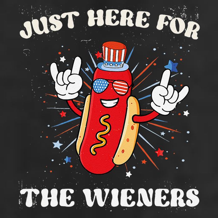 IM Just Here For The Wieners Funny Fourth Of July Hot Dog Adult Drive Performance Visor