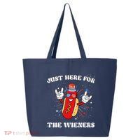 IM Just Here For The Wieners Funny Fourth Of July Hot Dog 25L Jumbo Tote