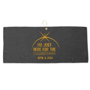 I’M Just Here For The Darkness April 8 2024 Large Microfiber Waffle Golf Towel