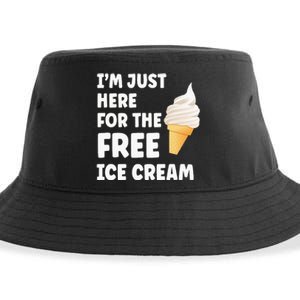 IM Just Here For The Free Ice Cream Funny Cruise 2024 Sustainable Bucket Hat