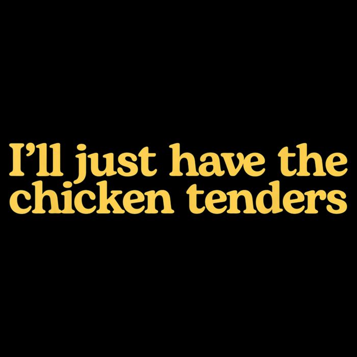 I'll Just Have The Chicken Tenders Funny Visor