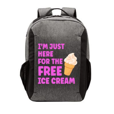 I'm Just Here For The Free Ice Cream Funny Cruise Foodie Vector Backpack