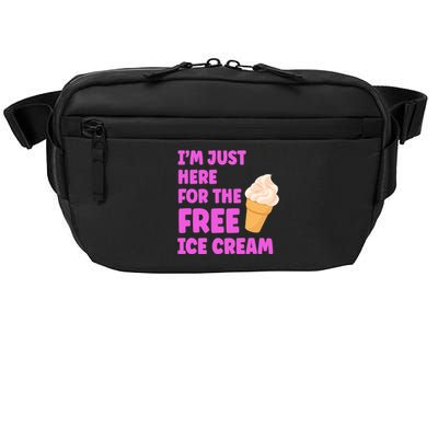 I'm Just Here For The Free Ice Cream Funny Cruise Foodie Crossbody Pack