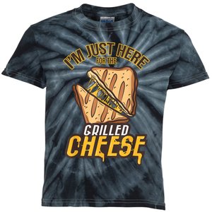 IM Just Here For The Grilled Cheese Funny Food Lovers Gift Kids Tie-Dye T-Shirt